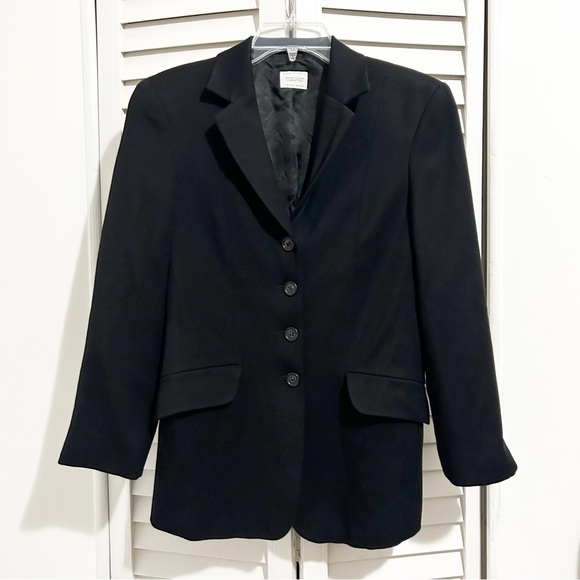 United Colors of Benetton Made in Italy Black Wool Blend Blazer Size IT 40 - Picture 5 of 5
